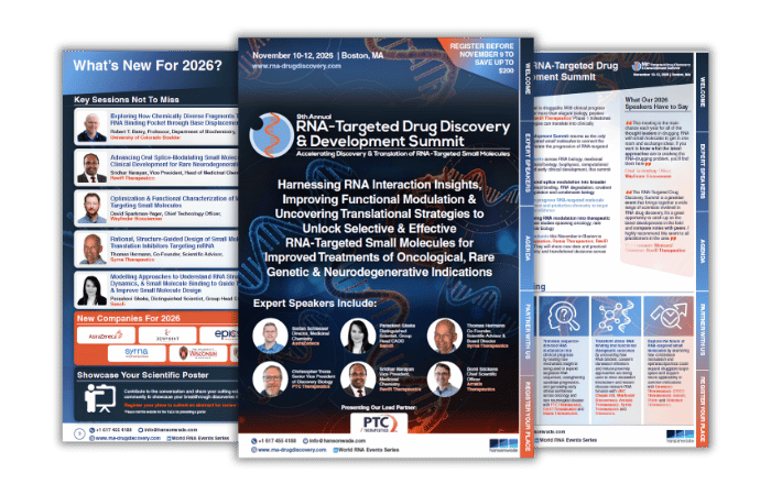 9th RNA-Targeted Drug Discovery Summit Event Guide