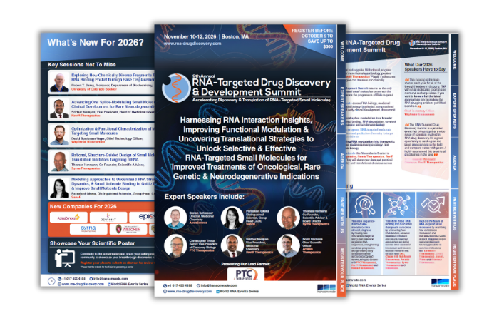 9th RNA-Targeted Drug Discovery Summit Event Guide
